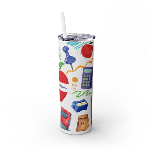 Personalized Teacher Skinny Tumbler 20oz Skinny Tumbler Teacher Appreciation Personalized Back to School Teacher Tumbler