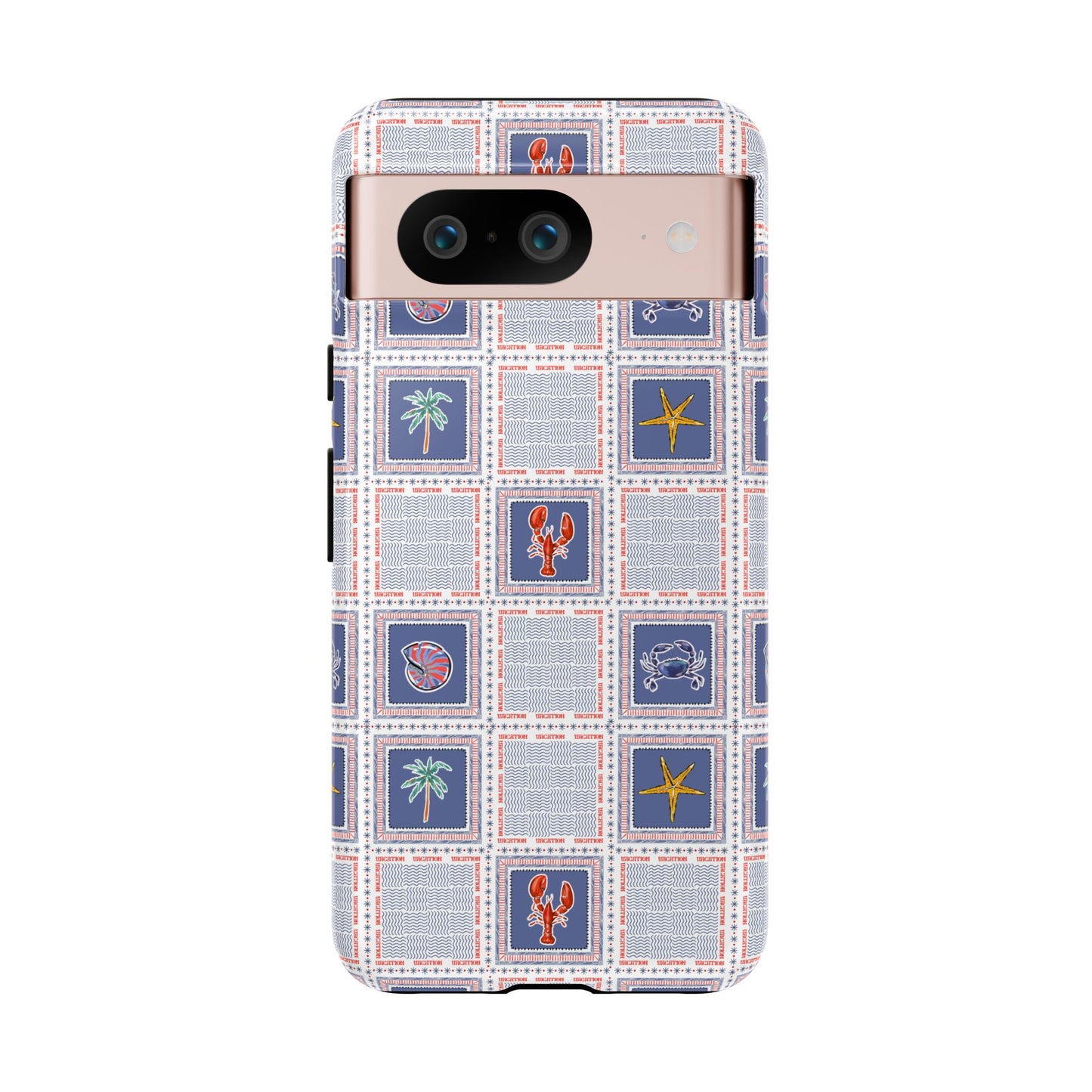 Lobsters Sailboats Seashells - Cell Phone Tough Case