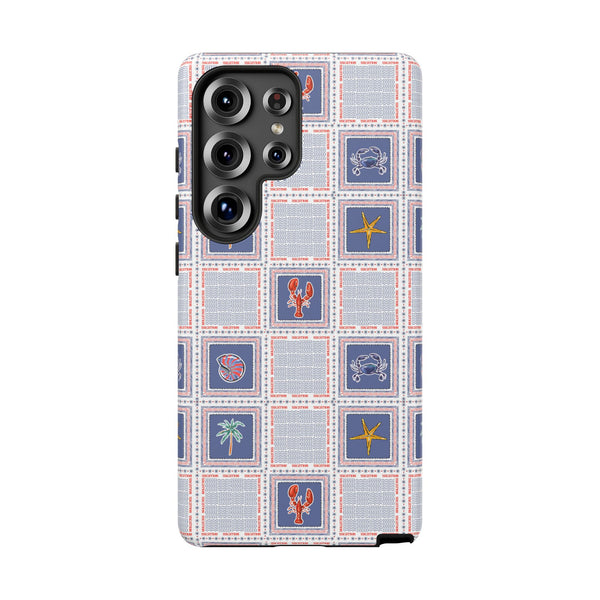 Lobsters Sailboats Seashells - Cell Phone Tough Case