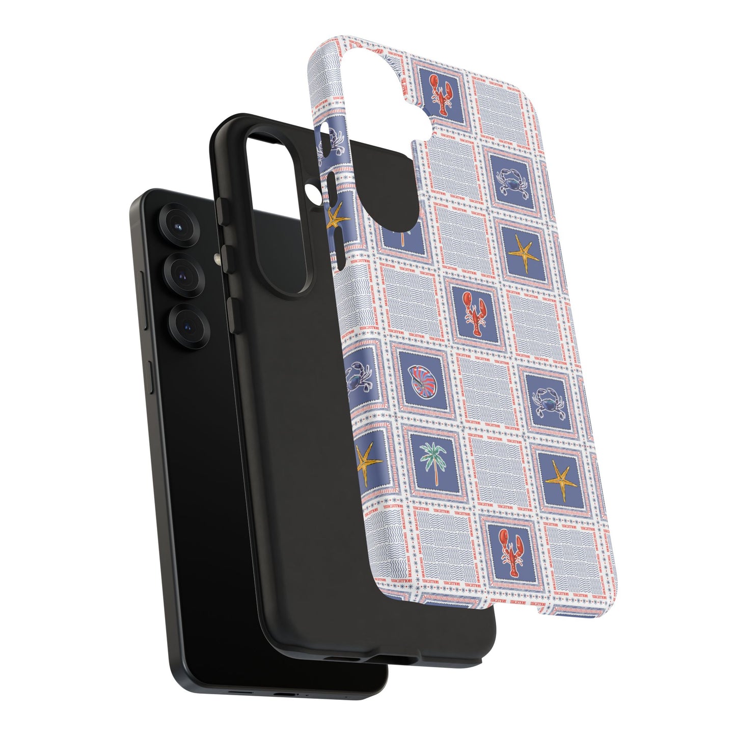 Lobsters Sailboats Seashells - Cell Phone Tough Case