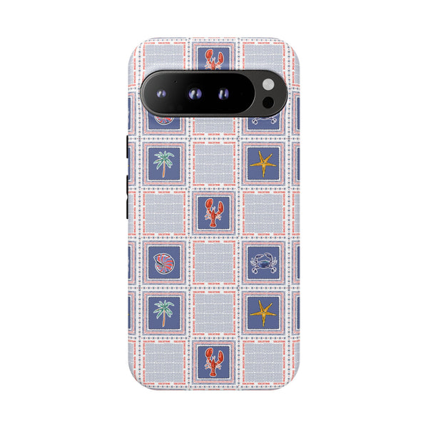 Lobsters Sailboats Seashells - Cell Phone Tough Case