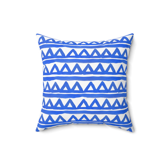 Blue Geometric - Indoor Throw Pillow