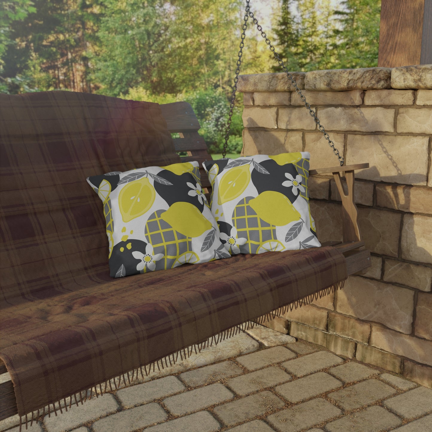 Outdoor Pillow - Lemon Citrus Outdoor Throw Pillow