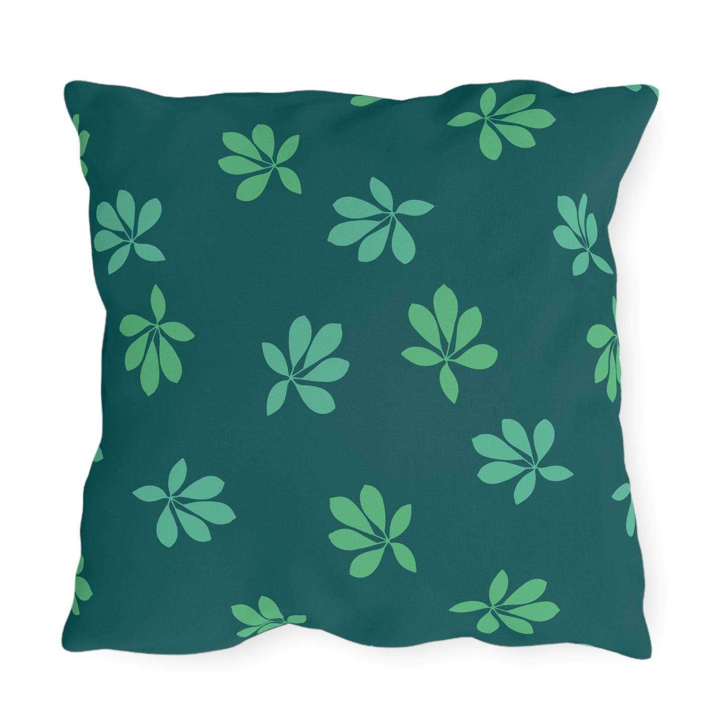 Tropical Green Foliage - Outdoor Throw Pillow