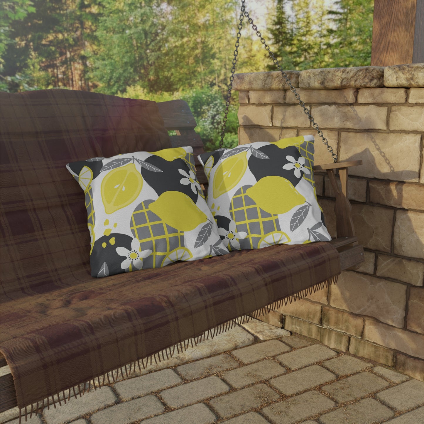 Outdoor Pillow - Lemon Citrus Outdoor Throw Pillow