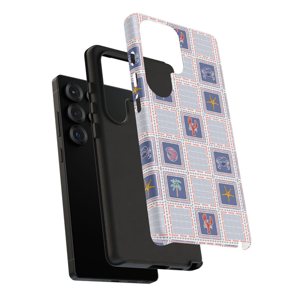 Lobsters Sailboats Seashells - Cell Phone Tough Case
