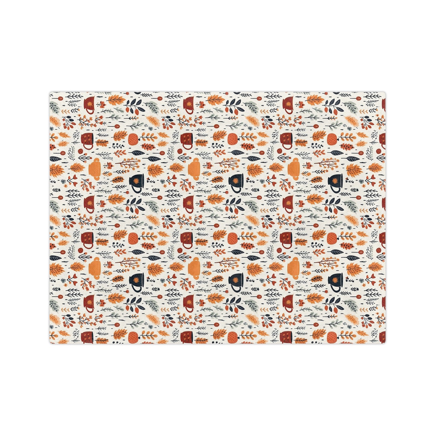 Cozy Floral Velveteen Blanket, Soft Throw for Fall Decor, Seasonal Gift, Home Warmth, Autumn Blanket for Snuggling