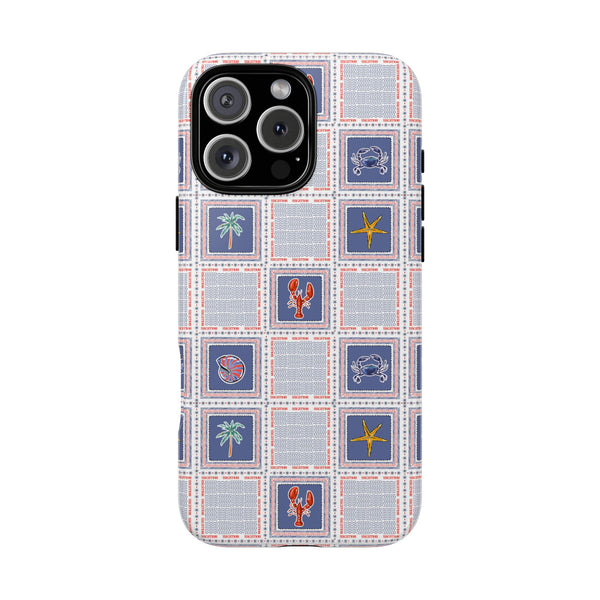 Lobsters Sailboats Seashells - Cell Phone Tough Case