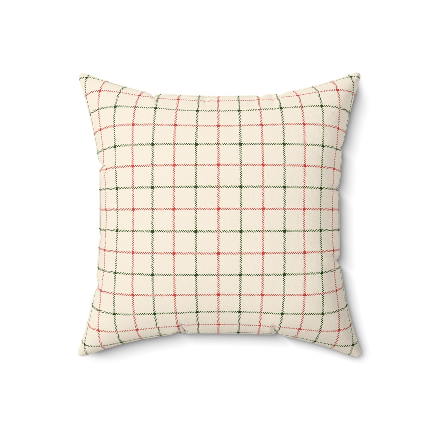 Red and White Gingham - Indoor Throw Pillow - Front and Back Design