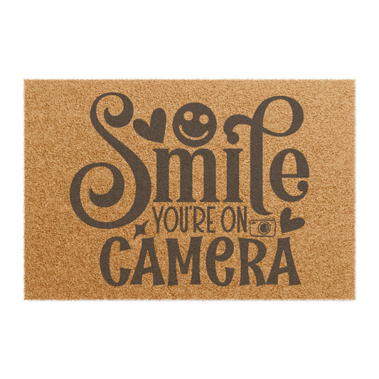 Smile You're on Camera - Welcome Mat