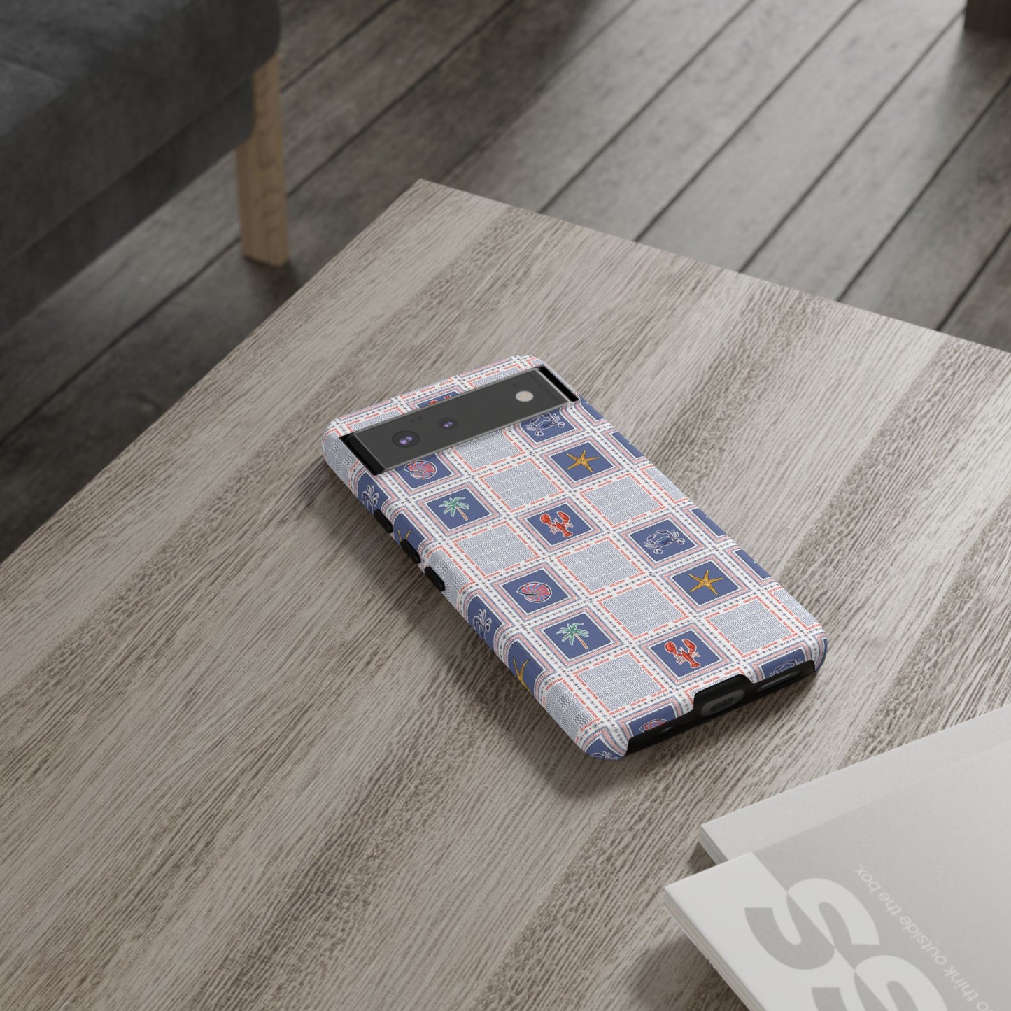 Lobsters Sailboats Seashells - Cell Phone Tough Case