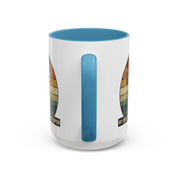 "Too Many Tabs Open" Retro Frog Accent Mug - 11oz & 15oz Ceramic Coffee Cup