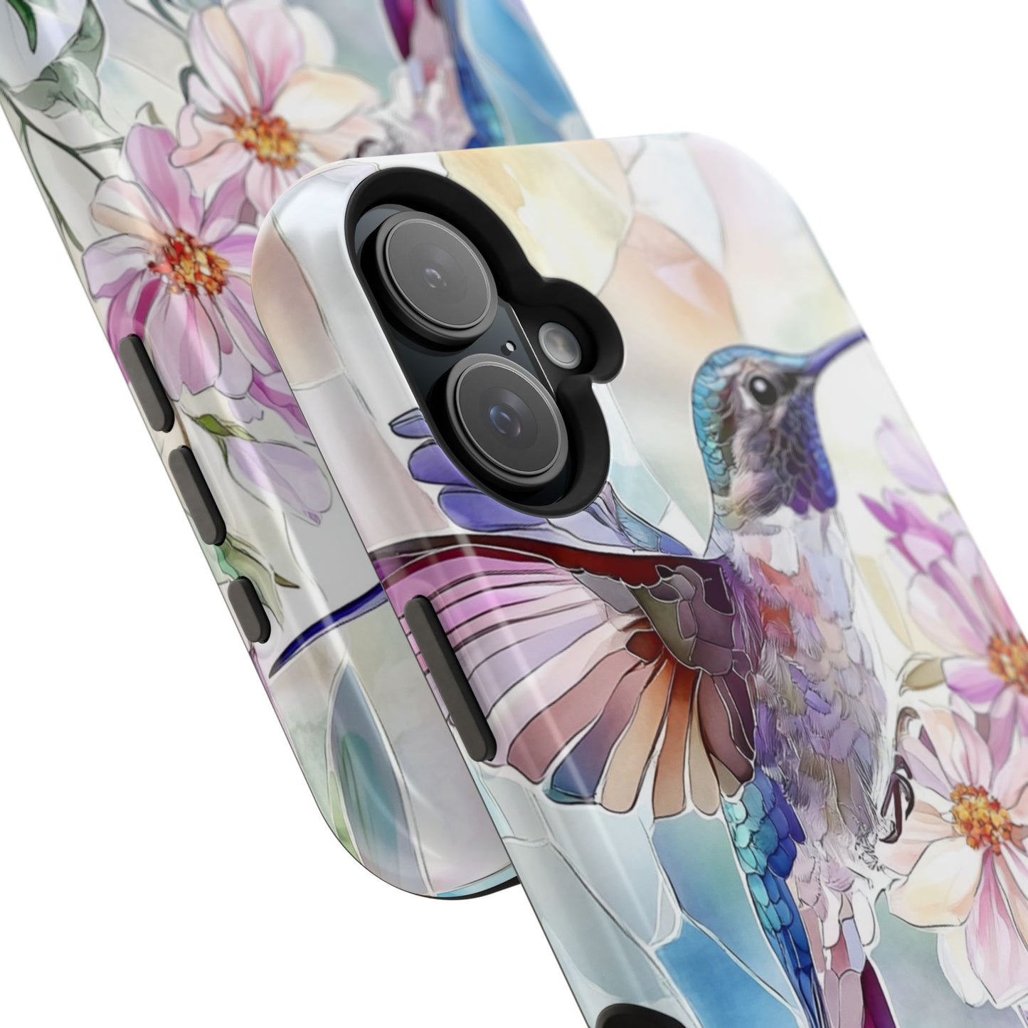Stained Glass Hummingbird MagSafe iPhone Case