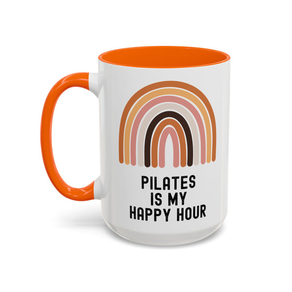 Pilates Is My Happy Hour Funny Coffee Mug Gift for Pilates Lover Women Workout Cup Mothers Day