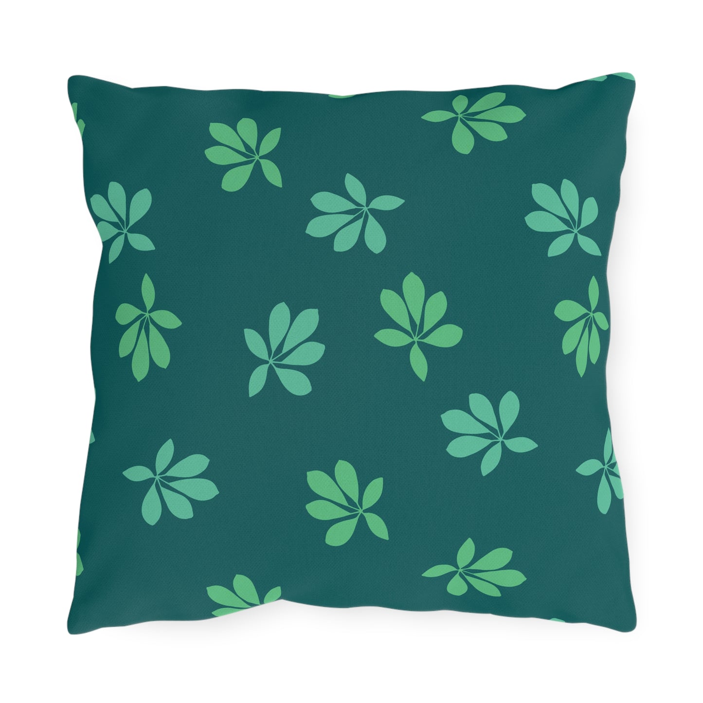 Tropical Green Foliage - Outdoor Throw Pillow