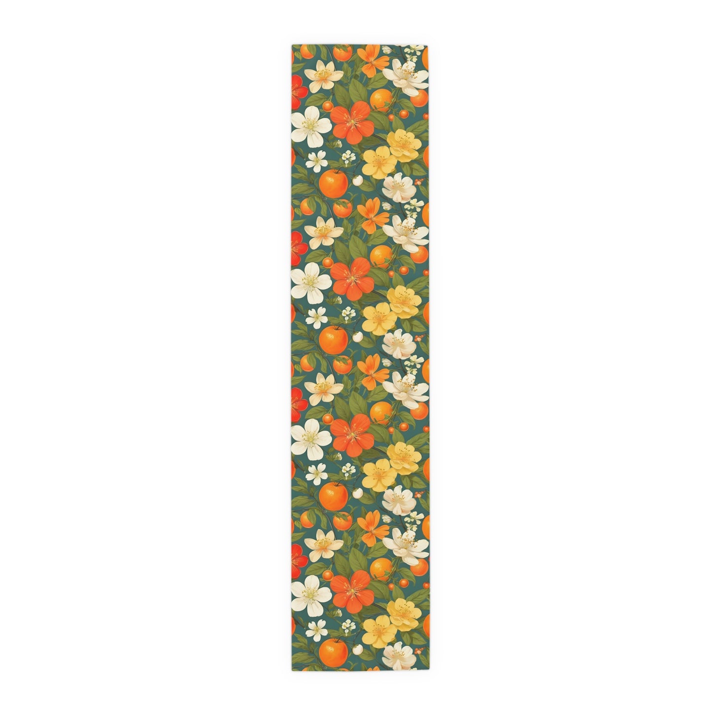 Orange Blossom Floral Table Runner