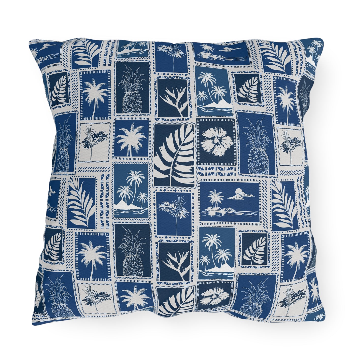 Palm Trees & Pineapples Tropical - Outdoor Pillow