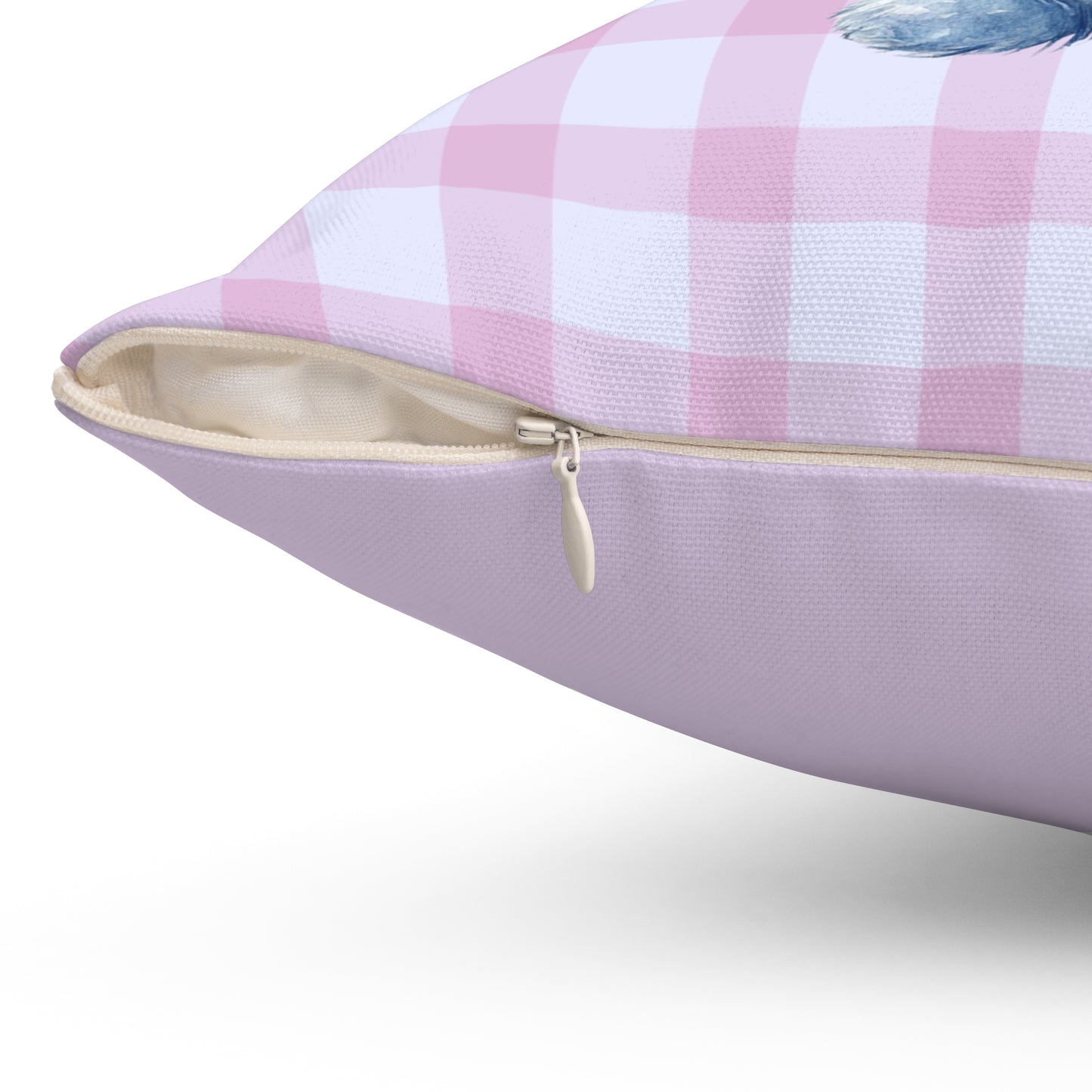 Easter Bunny Pink Gingham Pastel - Indoor Throw Pillow
