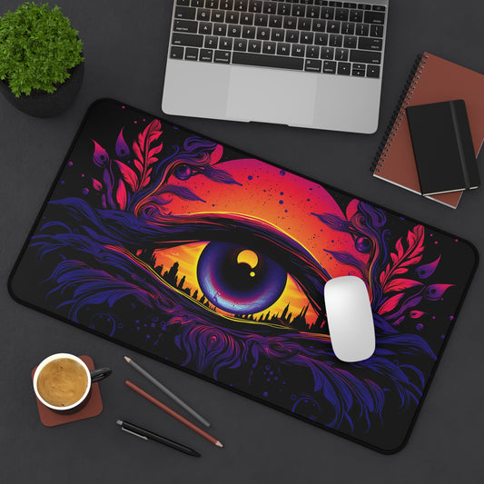 Synthwave Eye - Desk Mat