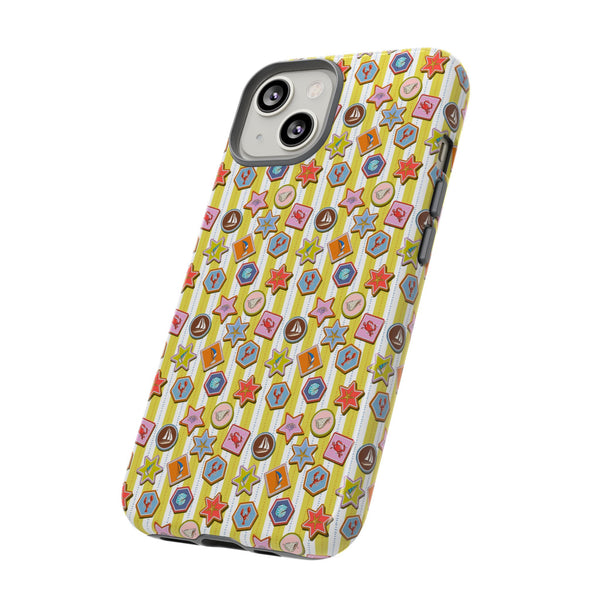 Yellow and White Striped Summer Themed Phone Case