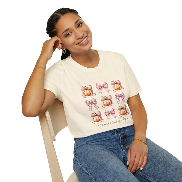 Pumpkin Patch Girly T-Shirt, Fall Fashion Tee, Halloween Shirt, Autumn Outfit, Gift for Her