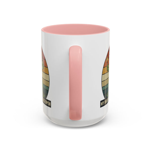 "Too Many Tabs Open" Retro Frog Accent Mug - 11oz & 15oz Ceramic Coffee Cup