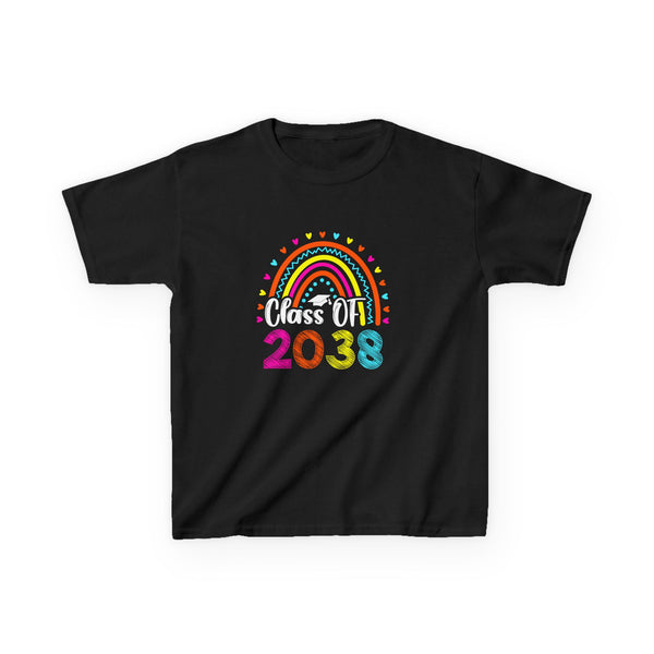 Rainbow Graduation Kids Tee | Class of 2038 Shirt | Cute Kids Apparel | Graduation Gift | Back to School T-Shirt | Rainbow Tee