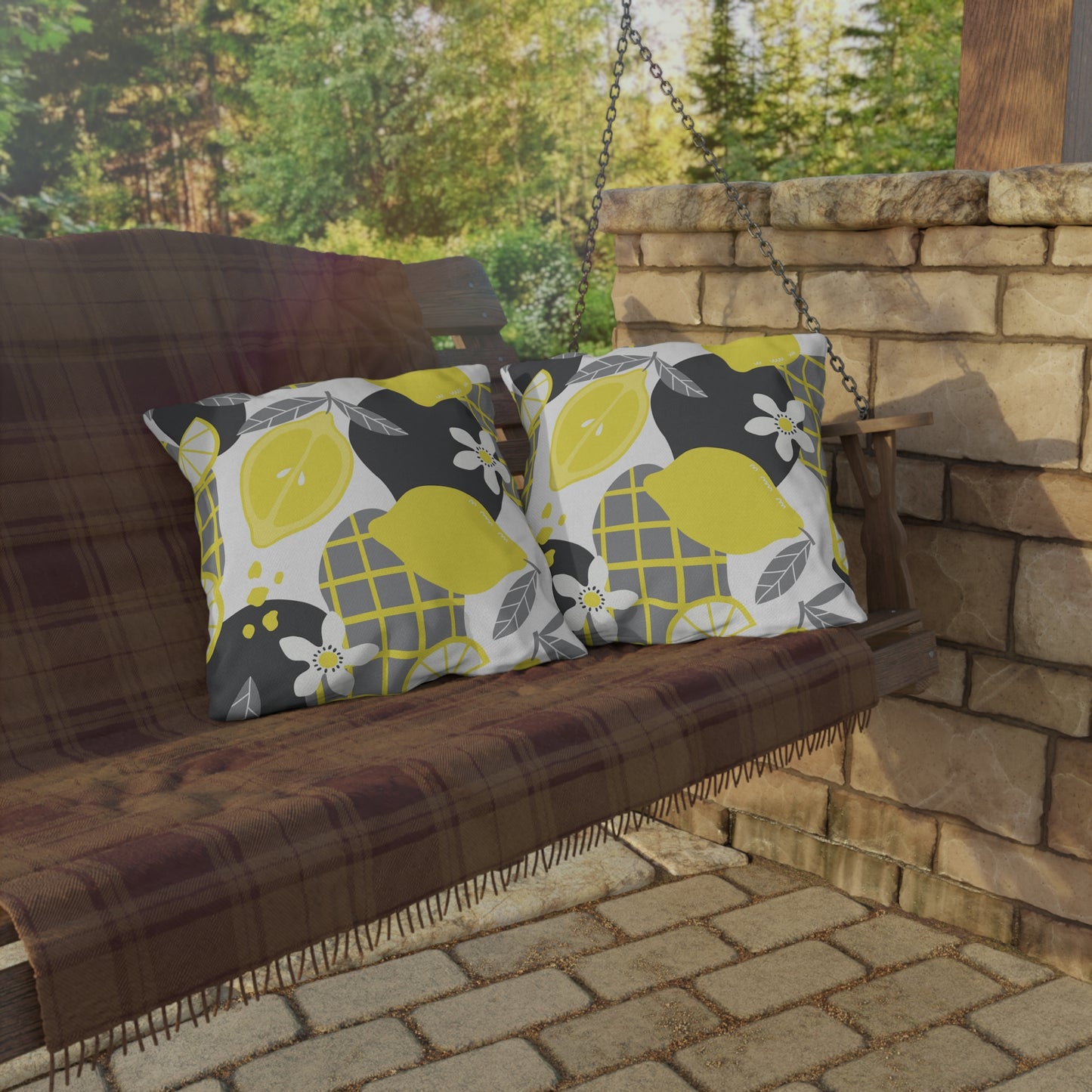 Outdoor Pillow - Lemon Citrus Outdoor Throw Pillow