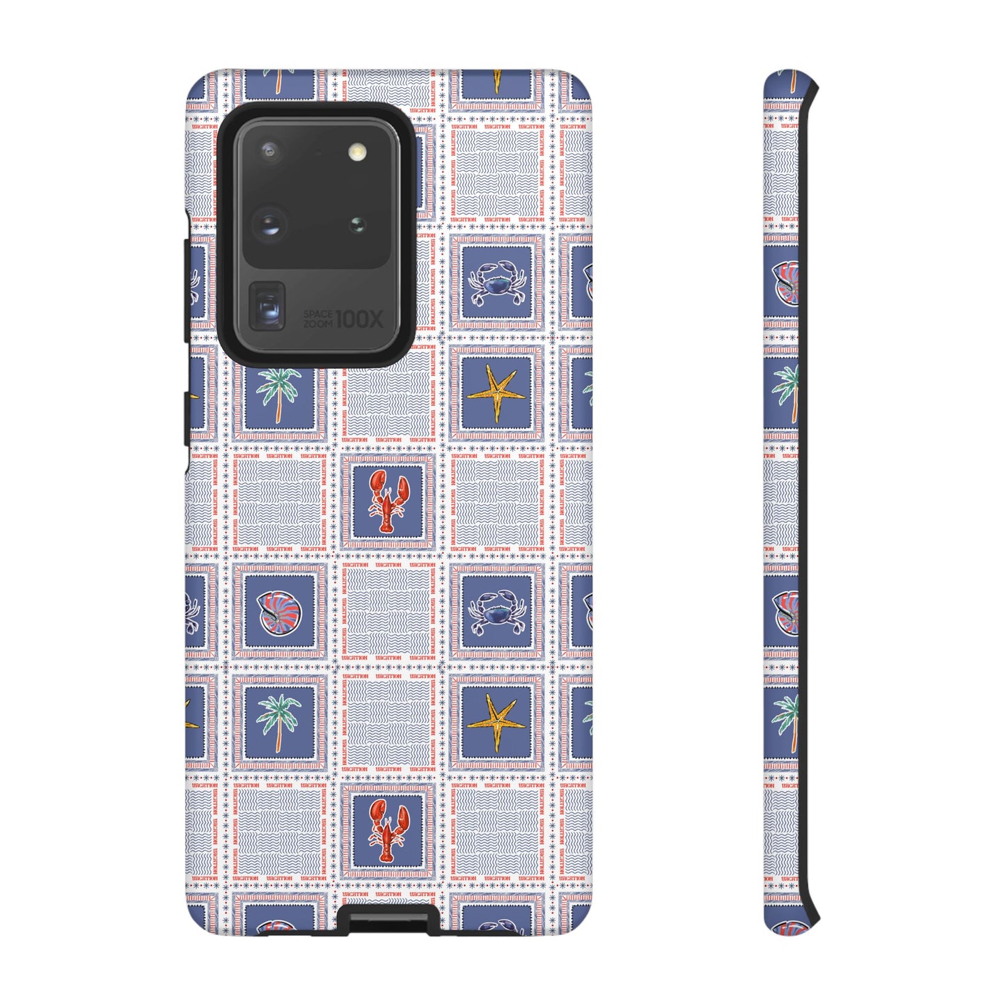 Lobsters Sailboats Seashells - Cell Phone Tough Case