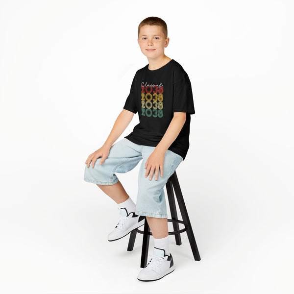 Graduation Tee for Kids Class of 2038 Shirt, Fun School Spirit, Kids Graduation Gift, Back-to-School Essential, Proud Parent Supporter