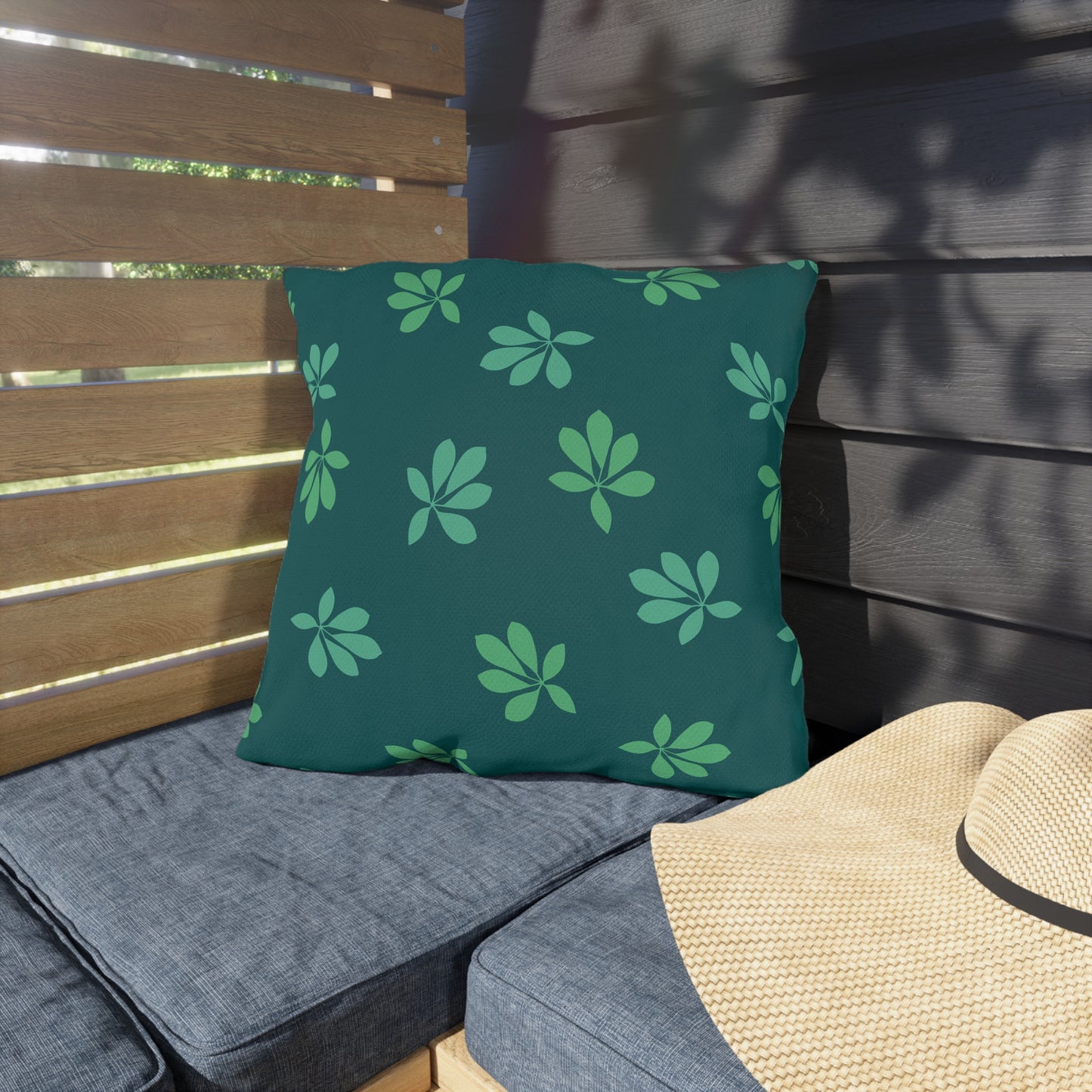 Tropical Green Foliage - Outdoor Throw Pillow