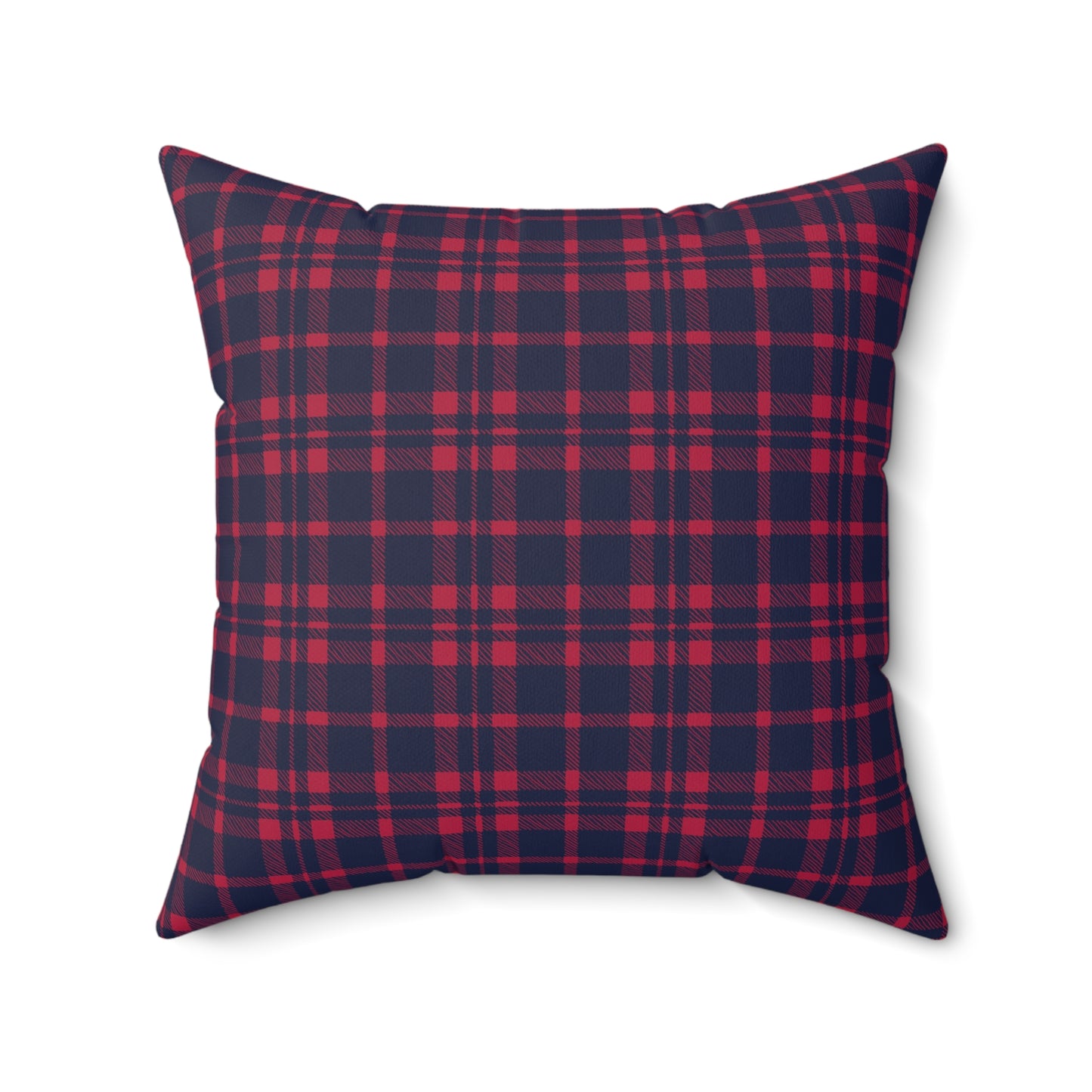 Blue and Red Plaid - Indoor Throw Pillow - Front and Back Design