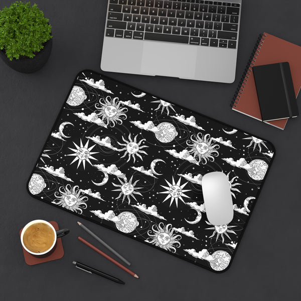 Celestial Sun and Moon Desk Mat