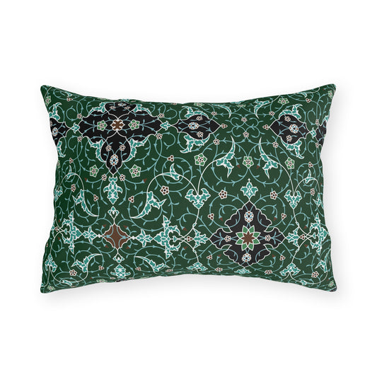 Elegant Green and Blue - Outdoor Pillow