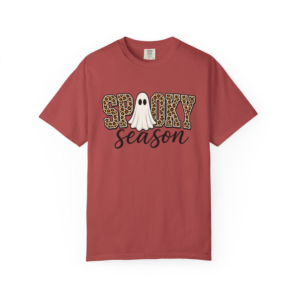 Spooky Season Leopard Print Ghost Halloween Graphic T-Shirt