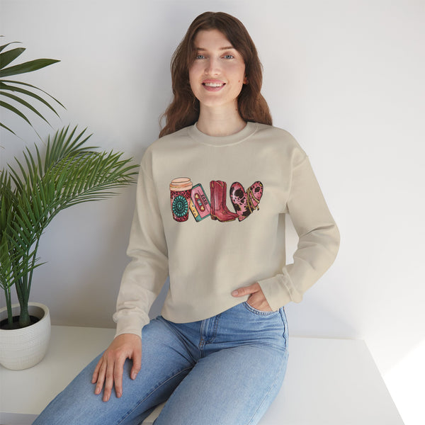 Lattes Mix Tapes Country and Love Crewneck Sweatshirt