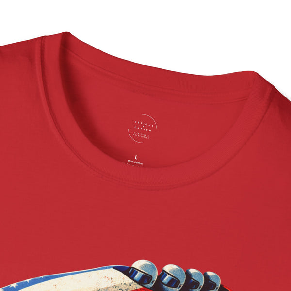 67 Bobsled Team USA T-Shirt - Patriotic Red White Blue Drip Graphic - Winter Sports Streetwear - Gildan Softstyle Men Women
