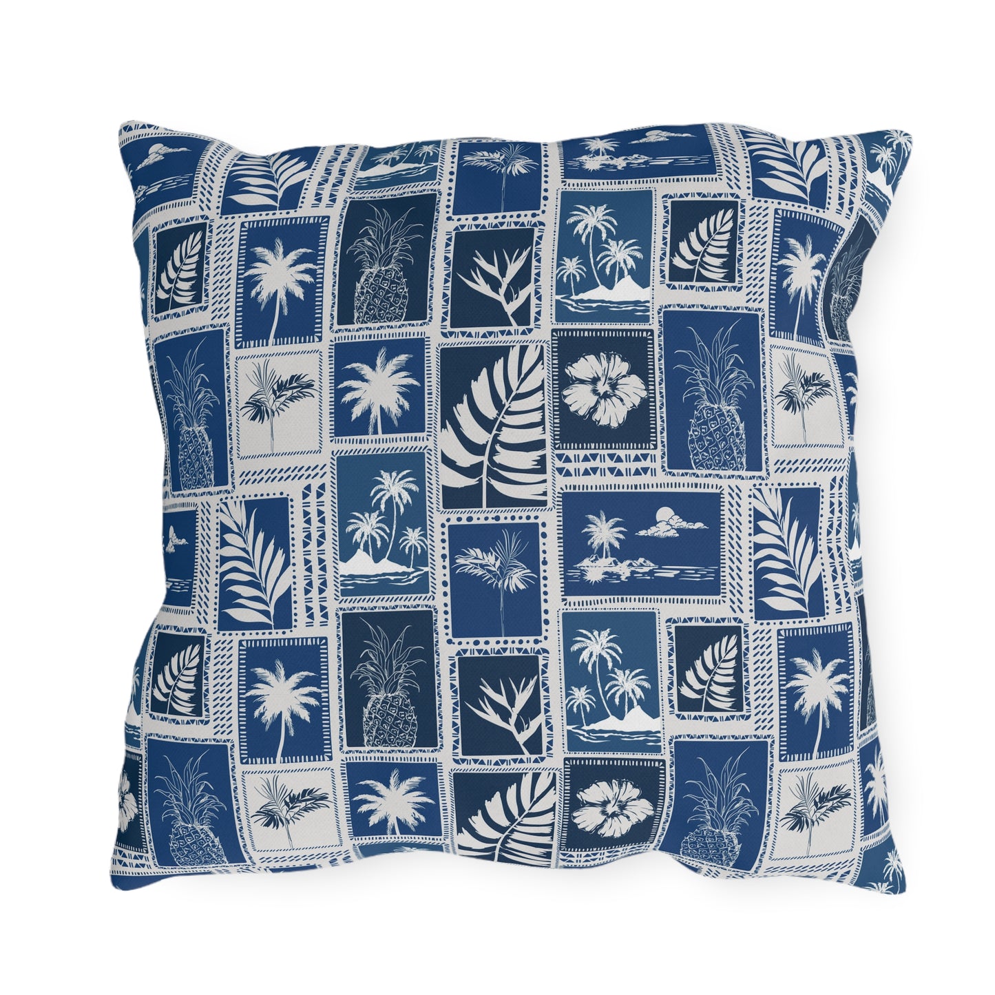 Palm Trees & Pineapples Tropical - Outdoor Pillow