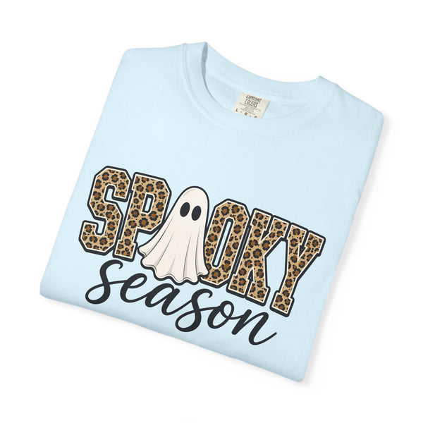 Spooky Season Leopard Print Ghost Halloween Graphic T-Shirt