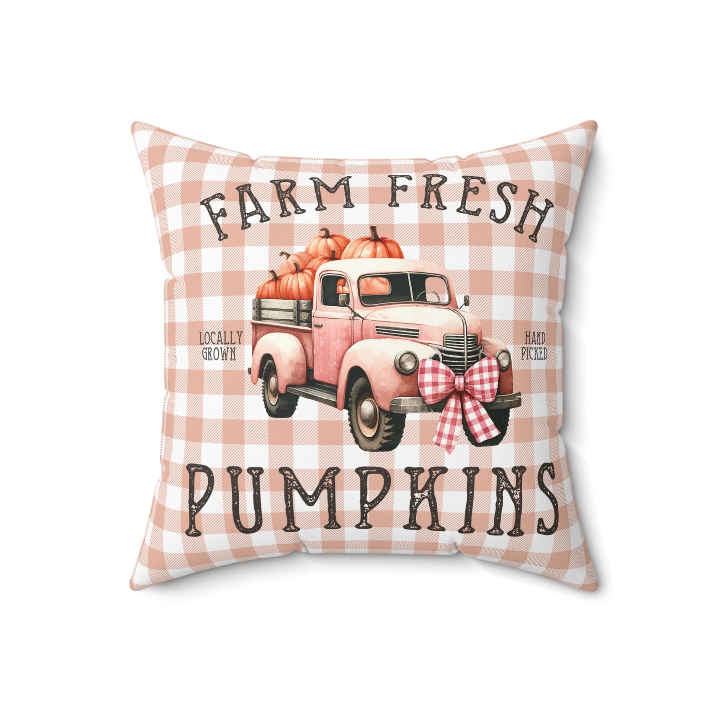 Fall Farm Fresh Pumpkins - Indoor Throw Pillow