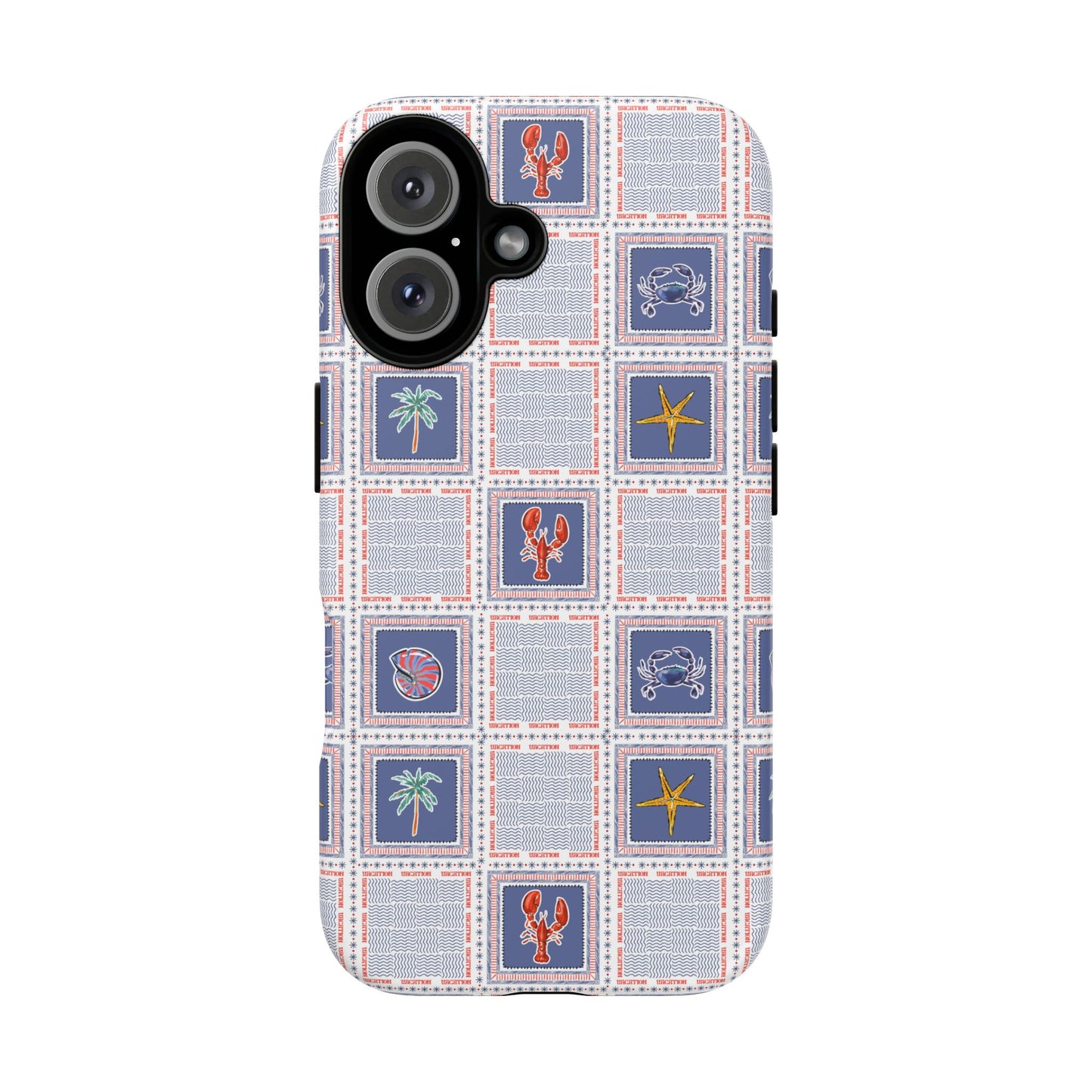 Lobsters Sailboats Seashells - Cell Phone Tough Case