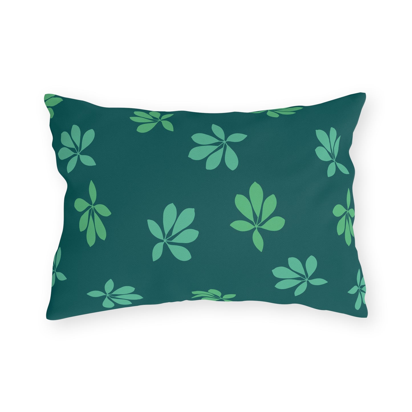 Tropical Green Foliage - Outdoor Throw Pillow