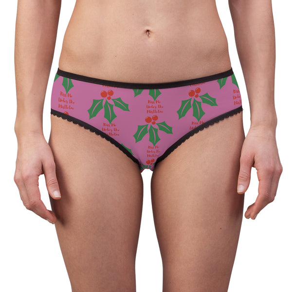 Kiss Me Under the Mistletoe, Women's Briefs, Christmas Underwear, Christmas Gift, Gift for Wife, Gift for Girlfriend, Sexy Underwear