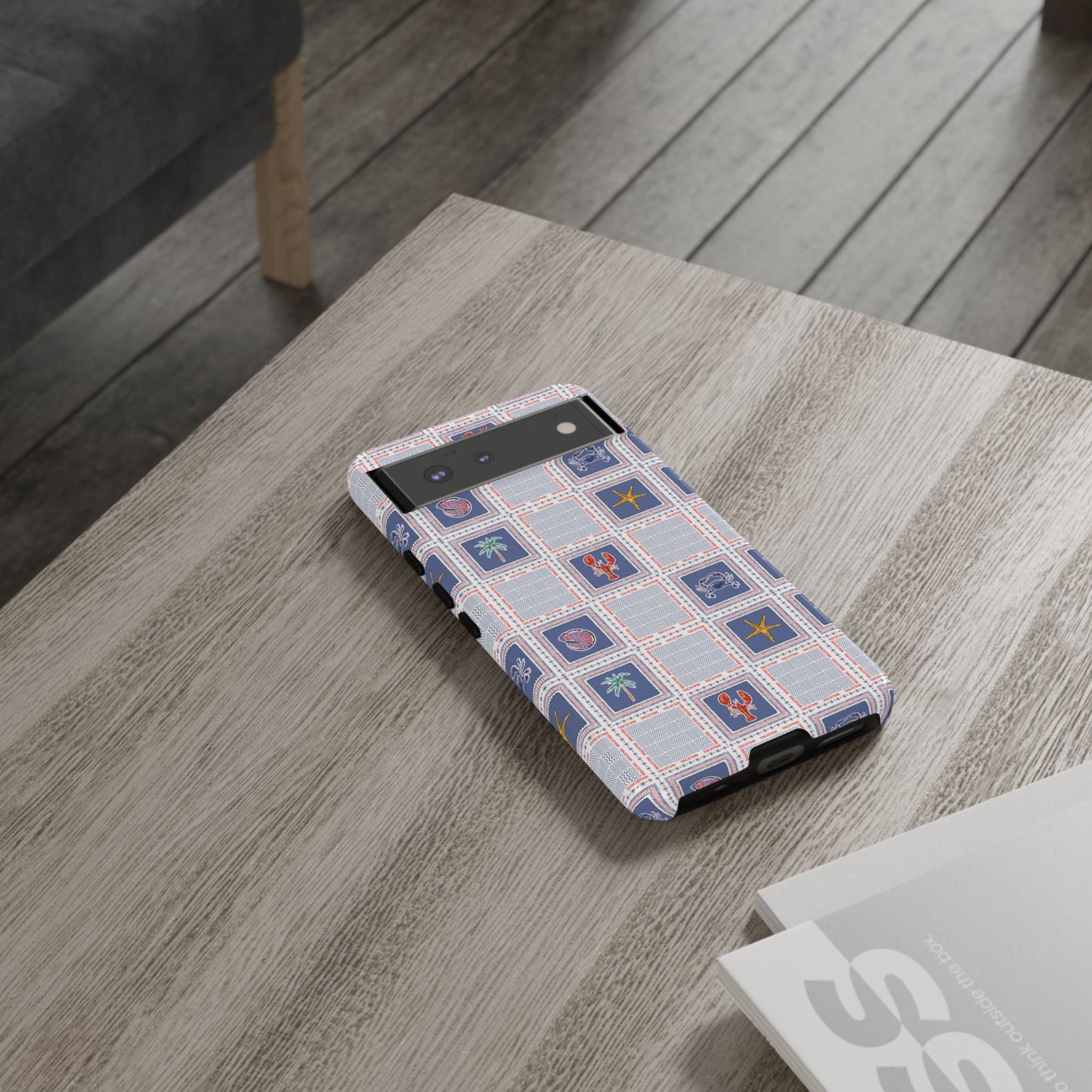 Lobsters Sailboats Seashells - Cell Phone Tough Case