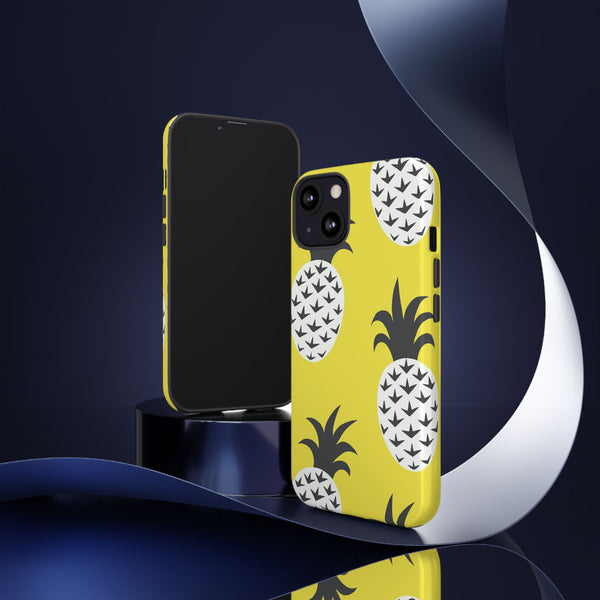 Pineapple Themed Phone Case, iPhone Case, Samsung Galaxy Case, Pixel Case, Yellow Phone Case, Tough Case