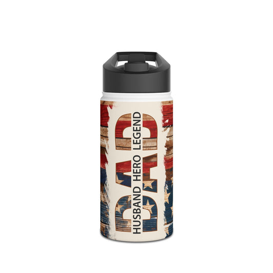 Dad Husband Hero Legend - Insulated Water Bottle