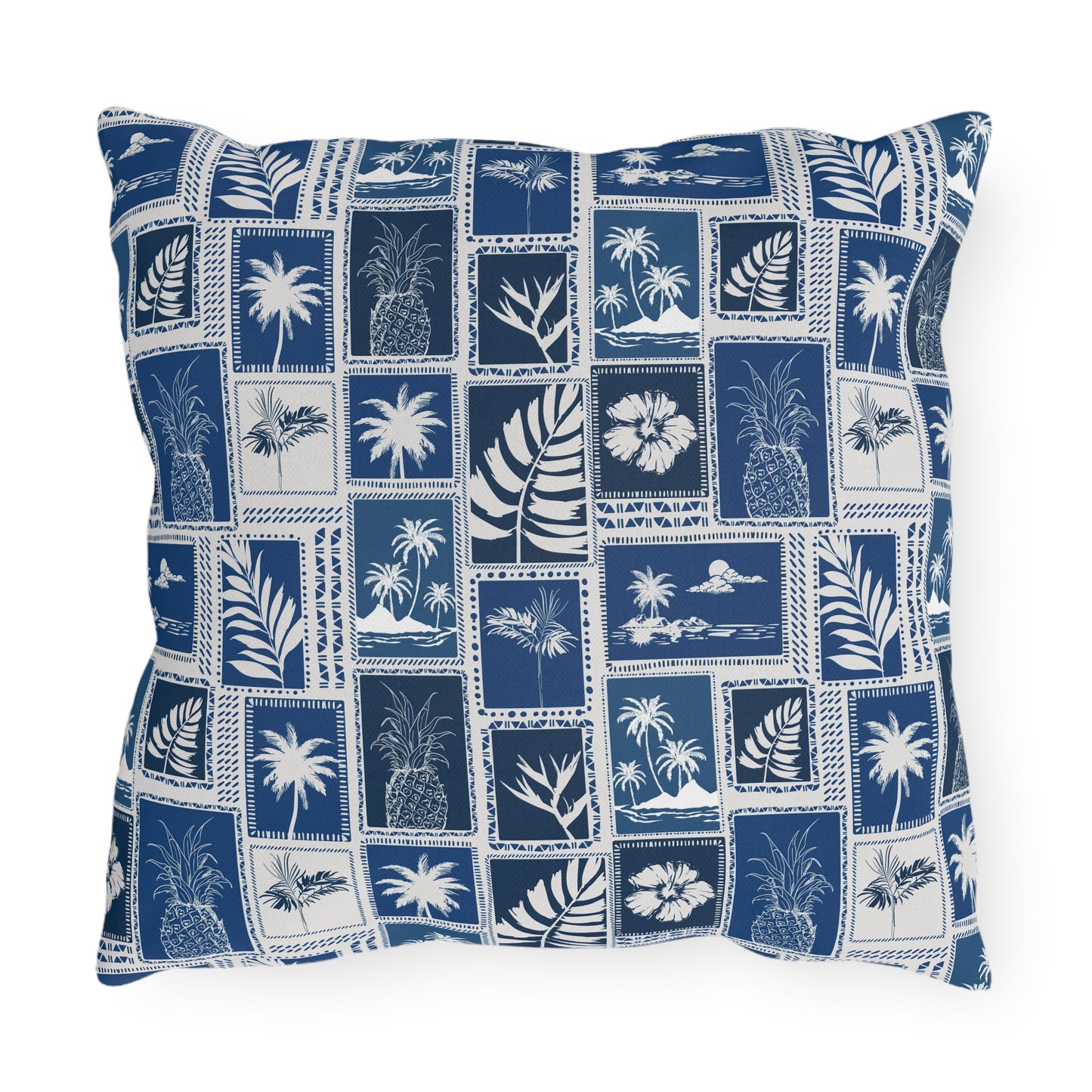 Palm Trees & Pineapples Tropical - Outdoor Pillow