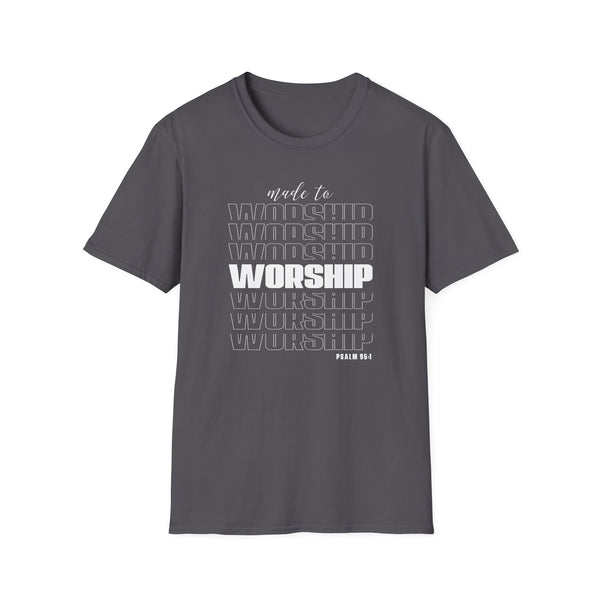 Made to Worship TShirt Unisex Softstyle T-Shirt Christian TShirt