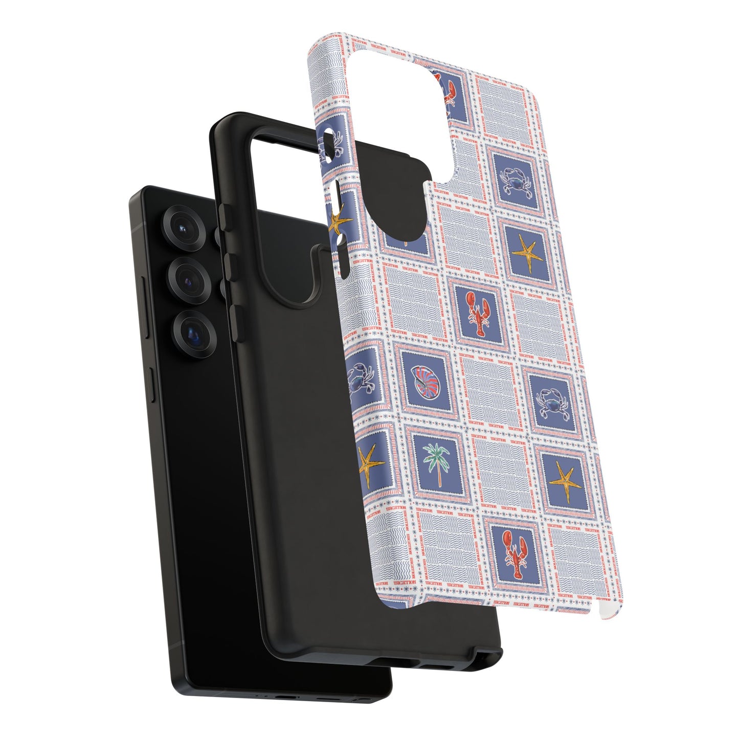Lobsters Sailboats Seashells - Cell Phone Tough Case