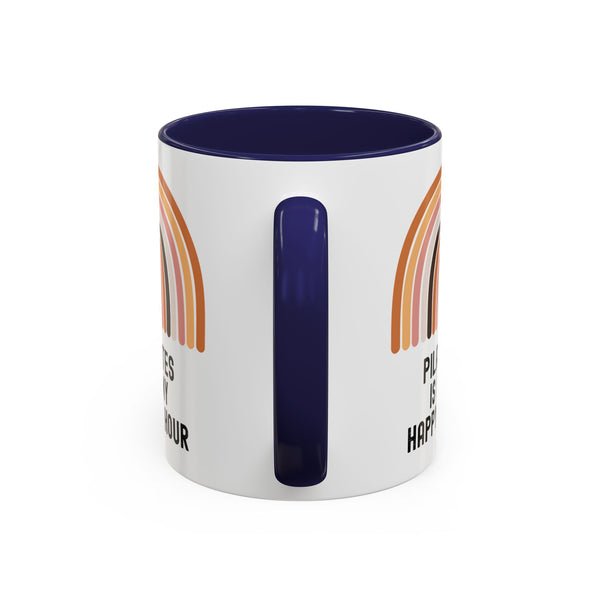 Pilates Is My Happy Hour Funny Coffee Mug Gift for Pilates Lover Women Workout Cup Mothers Day